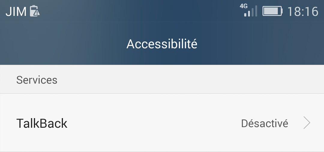Android : accessibilitévia Google Talkback