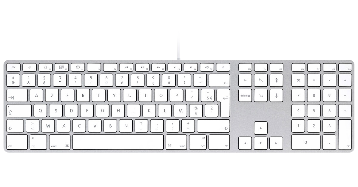 Clavier Apple avec pavé numérique